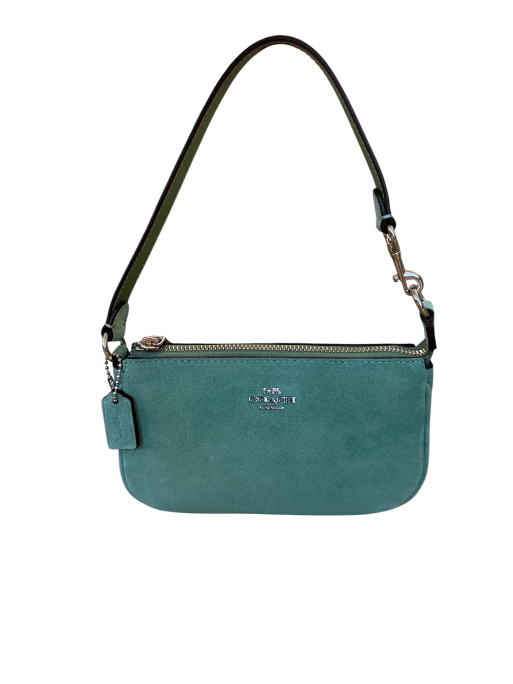 Coach Nolita 19 Mini Bag in Mint Green Suede